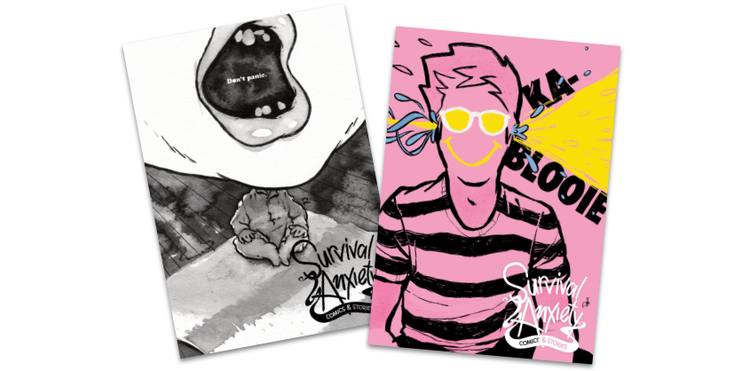Survival Anxiety Comics & Stories zine covers.